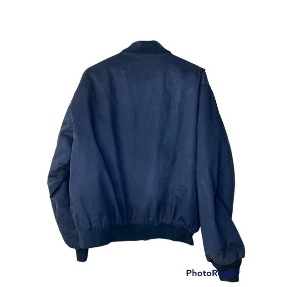 Aramark Blue Uniform Work Jacket 1XLR Zip Insulated Lined Panel Coat - Picture 2 of 7